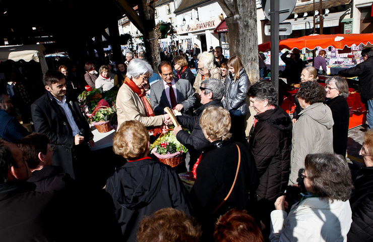 Paniers garnis au marché 